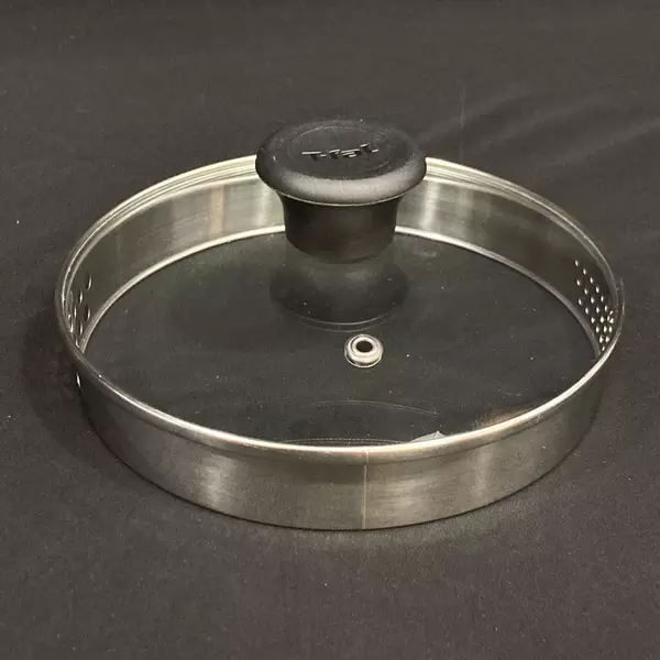 T-Fal 7" Stainless Steel & Glass Vented Saucepan Lid Good Condition