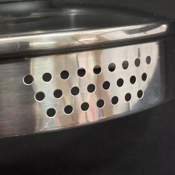T-Fal 7" Stainless Steel & Glass Vented Saucepan Lid Good Condition