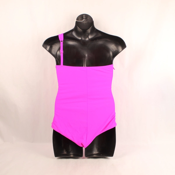 Women's Plus Size XXXL One Piece Swimsuit Hot Pink Fringe Accents Nylon