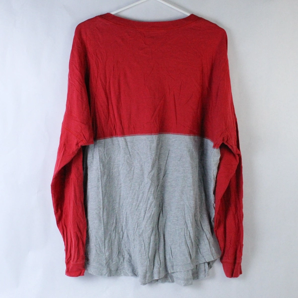 U-Trau Men's Pacific Boxers Long Sleeve Shirt XL Red Gray Pullover Top