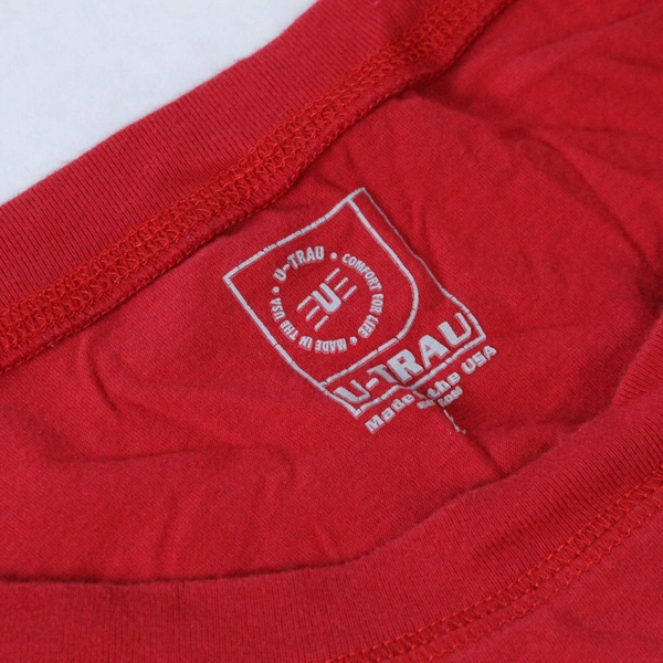 U-Trau Men's Pacific Boxers Long Sleeve Shirt XL Red Gray Pullover Top