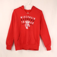 Wisconsin Badgers Men's Hoodie Sweatshirt Size L Red Good Condition
