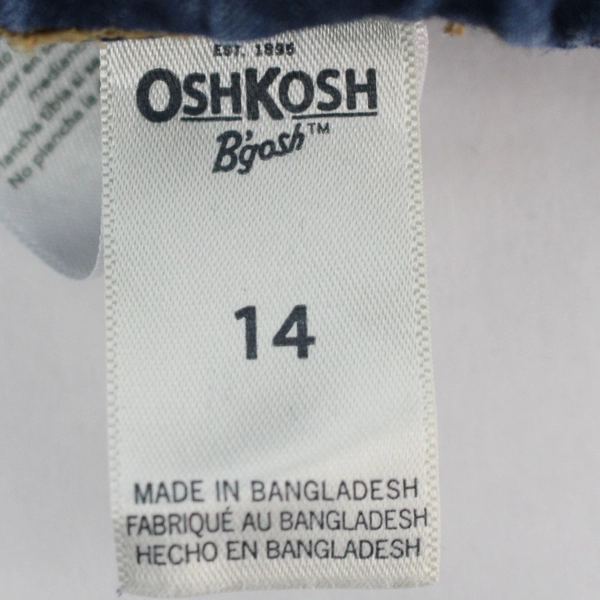 OshKosh B'gosh Elastic Waistband Blue Denim Jean Skirt Youth Girl's Size 14