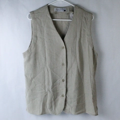 Karen Scott Women's Button Up Vest Knit Size Small Polyester Blend 