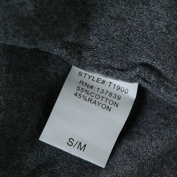 Dreamers Women's Cowls Neck Pullover Sweater Gray Size Small Cotton Blend 
