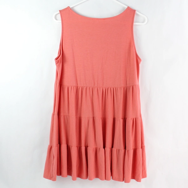 Zenana Pink Short Sleeveless Jersey Dress Women's Size Large