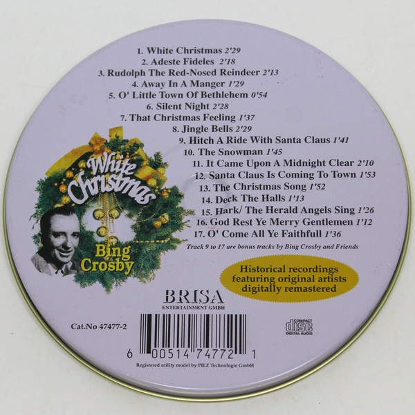 Bing Crosby White Christmas CD 1996 Brisa Records Pre-Owned Music Compact Disc