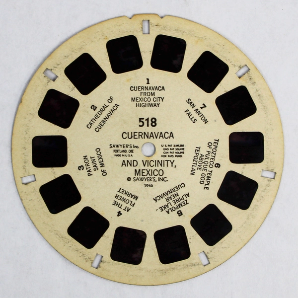 Vintage 1946 Sawyer's View Master 518 Cuernavaca Mexico Photo Reel As-Is