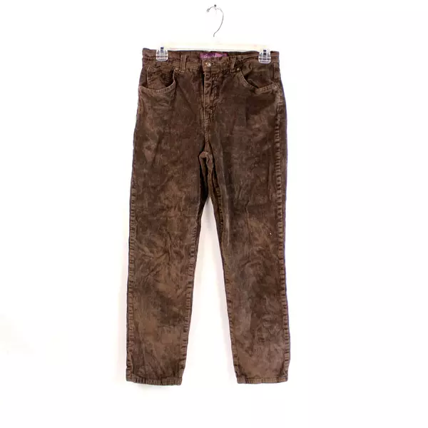 Gloria Vanderbilt Corduroy Pants Women's Size 8 Short Brown Straight Leg