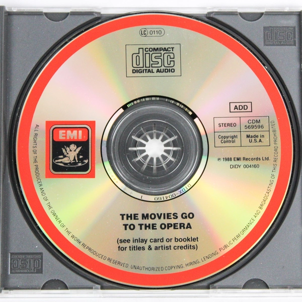 The Movies Go To The Opera Great Operatic Melodies Audio Music CD Disc 1988 EMI