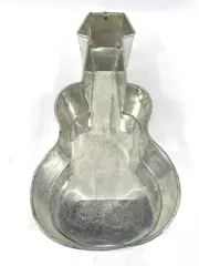 Aluminum Guitar Shaped Cake Pan 14.5" Long Pre-Owned Bakeware