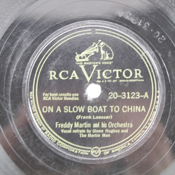 Freddie Martin On A Slow Boat To China Czardas RCA Victor 78 RPM Record