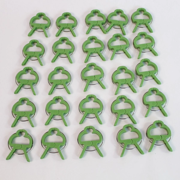 Lot of 25 Green Plant Clips Supports for Vegetable Garden Supplies