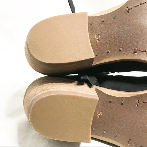 Sam Edelman Packer Ankle Booties Zipper Black Women's Size 5.5 Almond Toe