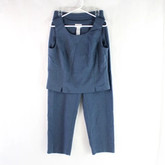 Perceptions Suit Separates Set With Blue Top and Pants Women's Size 10