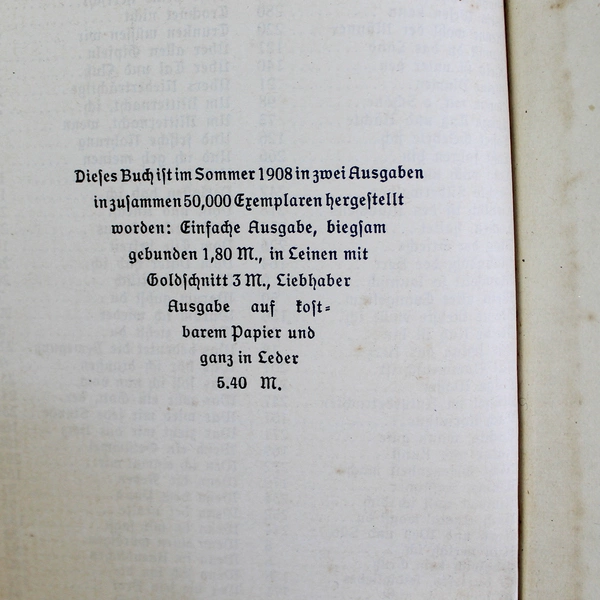 Antique German Above All Peaks Goethe's Poem's Book 1908 Book of the Rose 