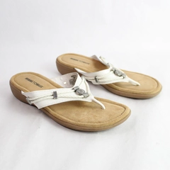 Minnetonka White Leather Sandals Women's US Size 9M