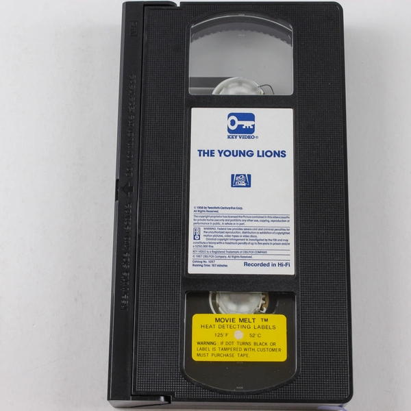 The Young Lions VHS 1987 20th Century Fox Marlon Brando 1958 Black and White