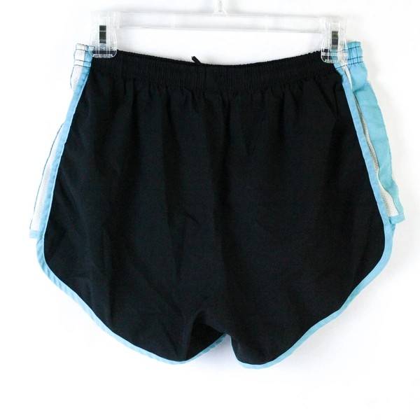Nike Dri Fit Running Training Shorts Women’s Size Small Black Blue Trim