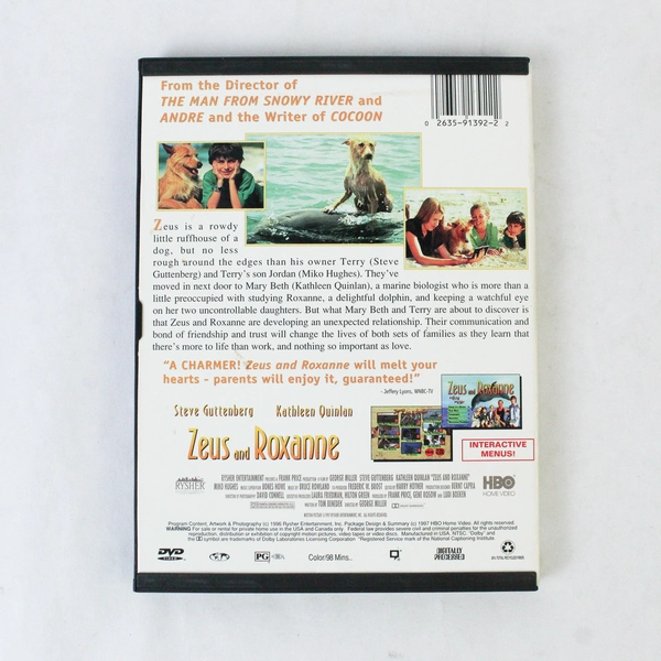 Zeus and Roxanne DVD Movie 1997 Steve Guttenberg HBO Home Movie