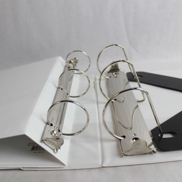 Lot of 2 White 3 Ring Binders 4in & 2.5in Pre-owned School Office Supplies