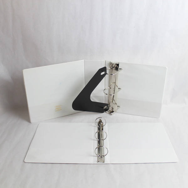 Lot of 2 White 3 Ring Binders 4in & 2.5in Pre-owned School Office Supplies