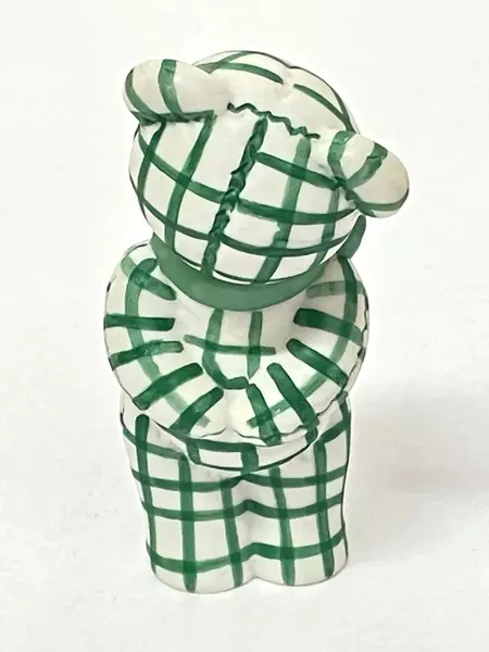 1991 Franklin Mint Gingham Teddy Bear Figurine Americana Collection 2.75"