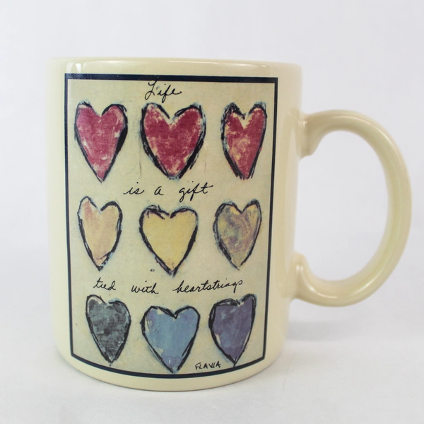 Lot of 2 Flavia Weedn Coffee Mugs Life is a Gift & Celebrate the Day