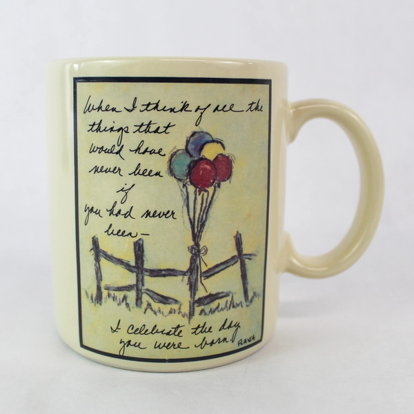 Lot of 2 Flavia Weedn Coffee Mugs Life is a Gift & Celebrate the Day