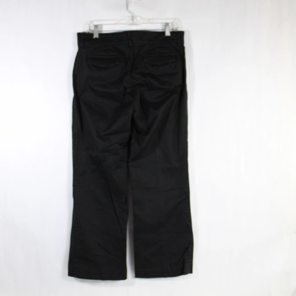 Dockers Pants Women's Size 10 Medium Flat Front Back Pockets Black Straight Leg