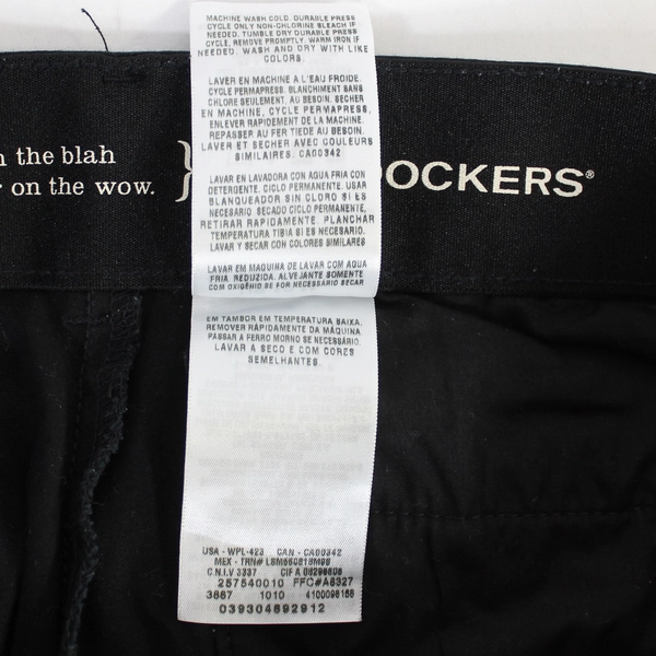 Dockers Pants Women's Size 10 Medium Flat Front Back Pockets Black Straight Leg