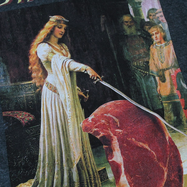 Gildan Heavy Cotton Sir Loin Steak Classic T-Shirt Unisex Size Large