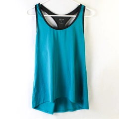 Cascade Sport Speed-Dri Women's XL Tank Teal Gray Trim Racerback Activewear Top