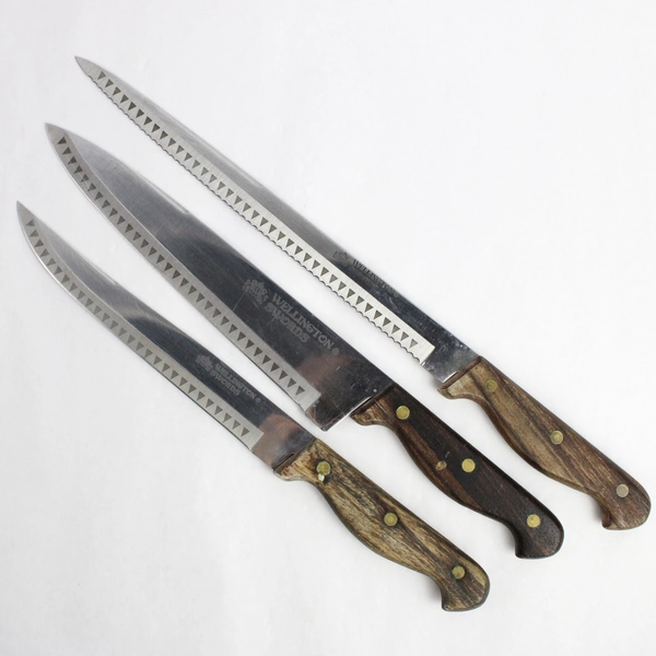 Vintage 4 Piece Wellington Sword Cutlery Set 4 Knives 1 Meat Fork Japan