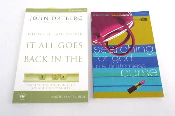 2 Lot PB Books Searching for God Bottomless Purse & When the Game is Over it...