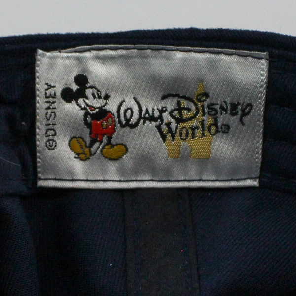 Disney World Baseball Hat Adult Size Embroidered Logo Navy Blue Brim Adjustable