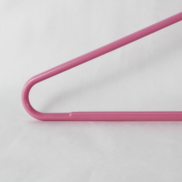 Lot of 10 Shades of Pink Plastic Tubular Coat Hangers for Closet Storage