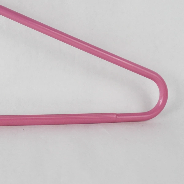 Lot of 10 Shades of Pink Plastic Tubular Coat Hangers for Closet Storage