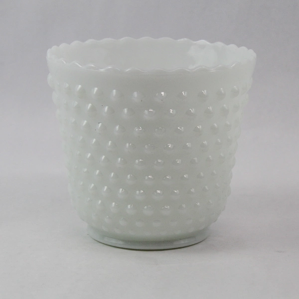 Anchor Hocking Hobnail Milk Glass Planter 5 Inch