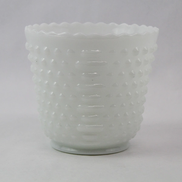 Anchor Hocking Hobnail Milk Glass Planter 5 Inch