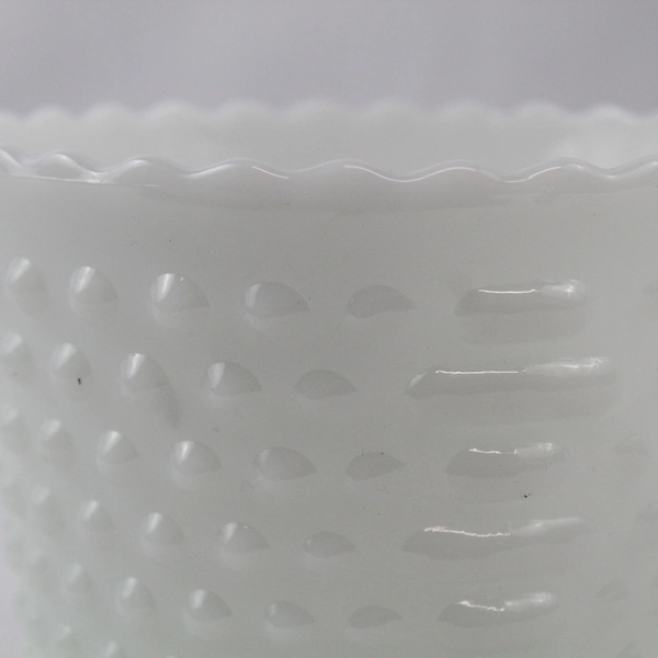 Anchor Hocking Hobnail Milk Glass Planter 5 Inch