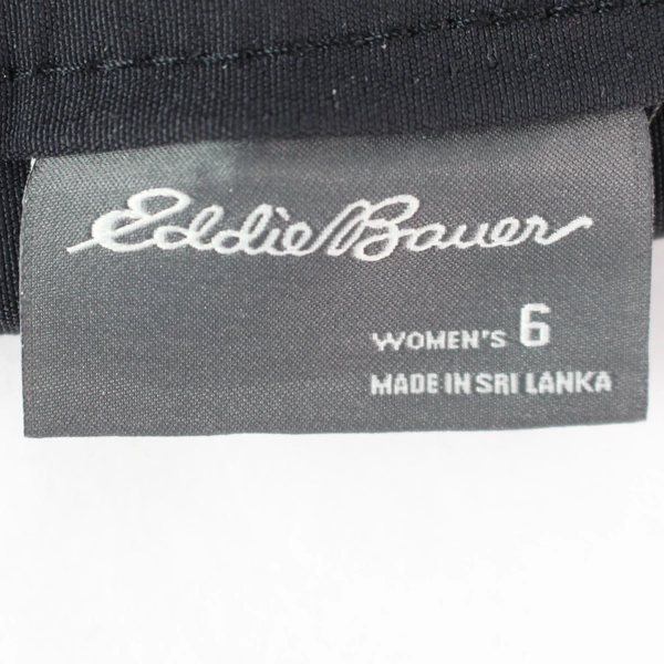 Eddie Bauer Women's Black Lightweight Pants Straight Leg Mid Rise Size 6