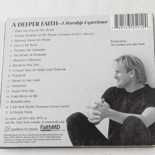 John Tesh A Deeper Faith CD 2002 Garden City Music Pre-Owned Good Condition