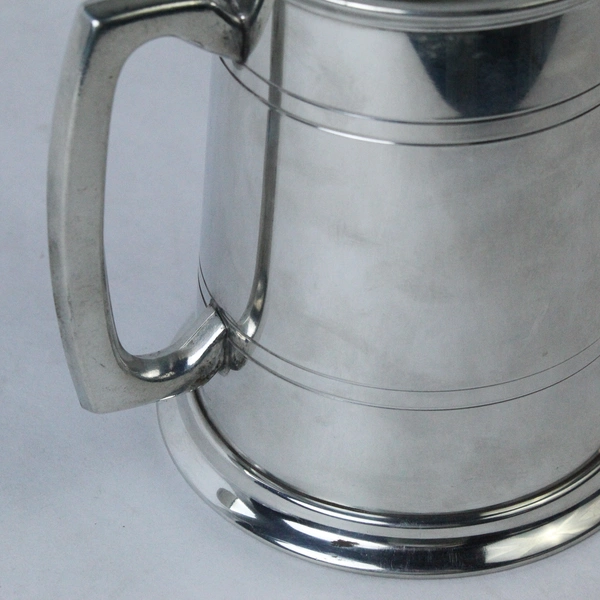 Loxley College Pewter and Stainless Steel Tankard Beer Stein Mug 