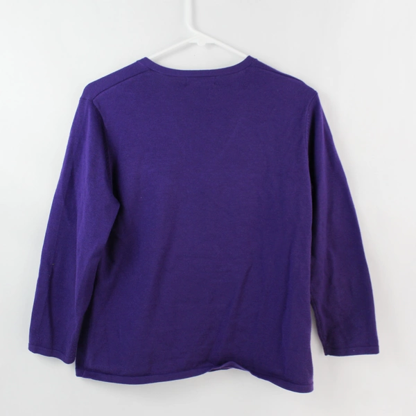 White Stag Purple Acrylic Blend Long Sleeve Shirt Women's Small