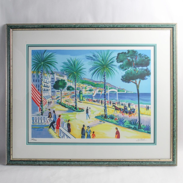 Signed Jean-Claude Picot Landscape Art Print 206/250 Framed and Matted