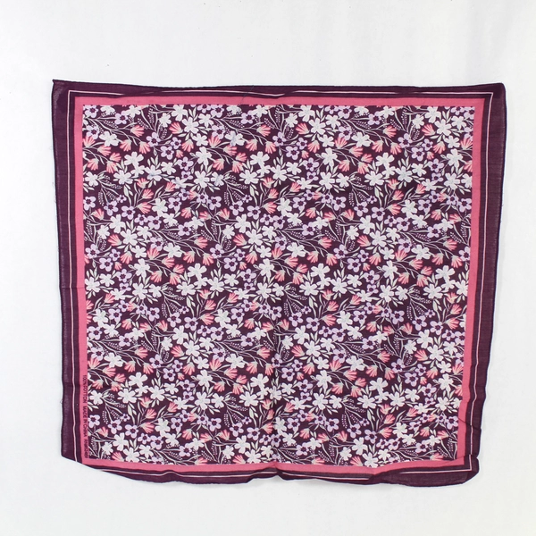Lot of 2 Scarves Scarf Head Wrap Purple Pink Blue White Salmon Floral