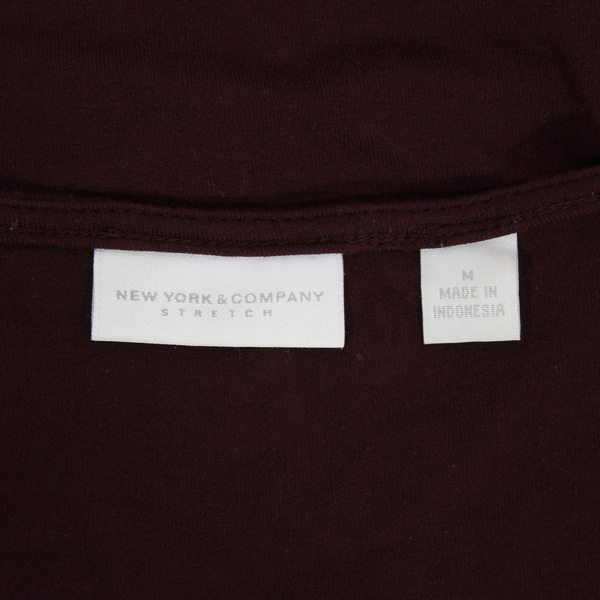 New York & Company Stretch Top Shirt Women's Size Medium Plum Purple Sleeveless