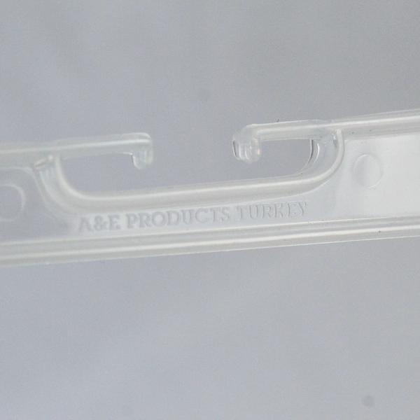 Lot of 9 Clear Plastic Clothes Hangers Swivel Silver Toned Metal Hooks 