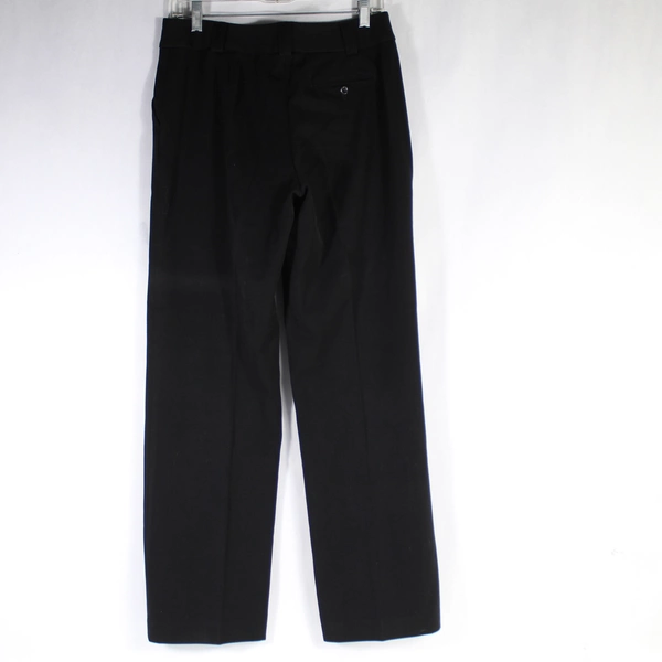 Liz Claiborne Sloane Pants Slacks Women's Size 6 Black Flat Front Wide Leg